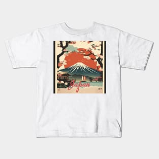 Japan Cherry Blossom Vintage Travel Art Poster Kids T-Shirt